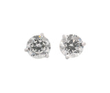 14K White Gold 1.13 CTW Round Brilliant H I2 J I2 GIA Diamond Studs