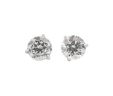14K White Gold 2.06 CTW Round Modified Brilliant I SI2 I SI2 GIA Diamond Studs