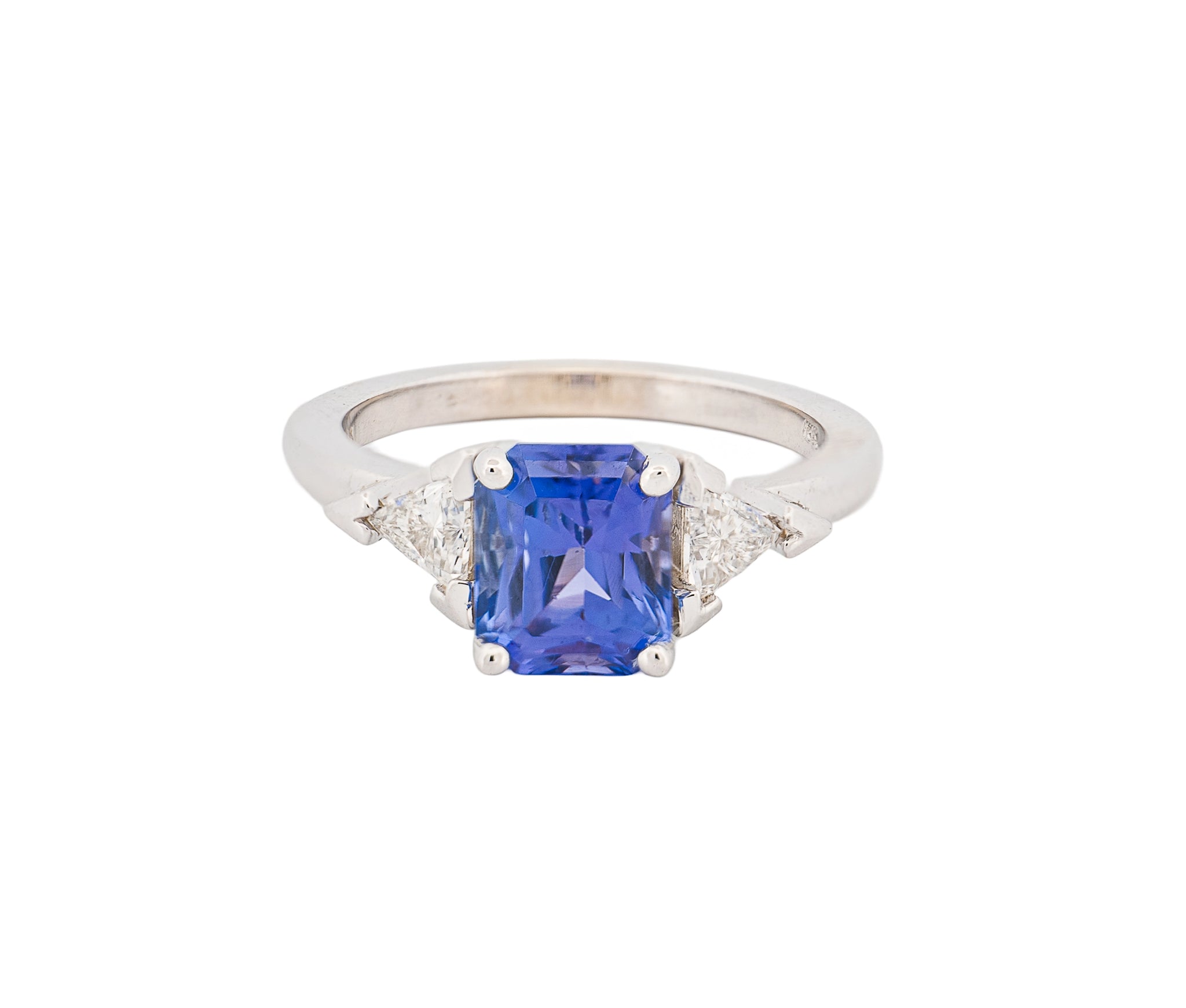18K White Gold Michael Von Krenner Tanzanite & Diamond Ring