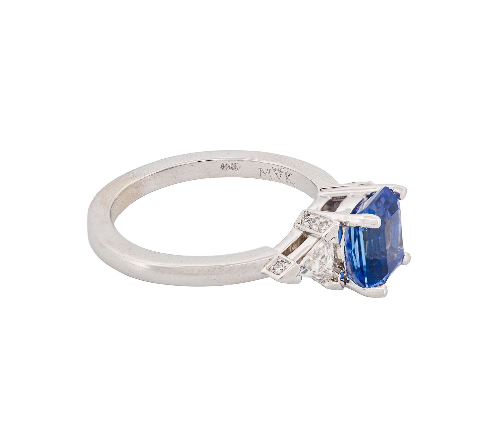 18K White Gold Michael Von Krenner Tanzanite & Diamond Ring