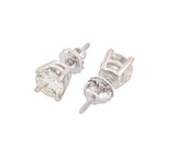Round Brilliant 1.78 CTW L I1 K I1 GIA Diamond Studs 14K White Gold