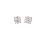 Round Brilliant 2.02 CTW H SI2 I I1 GIA Diamond Studs 14K White Gold