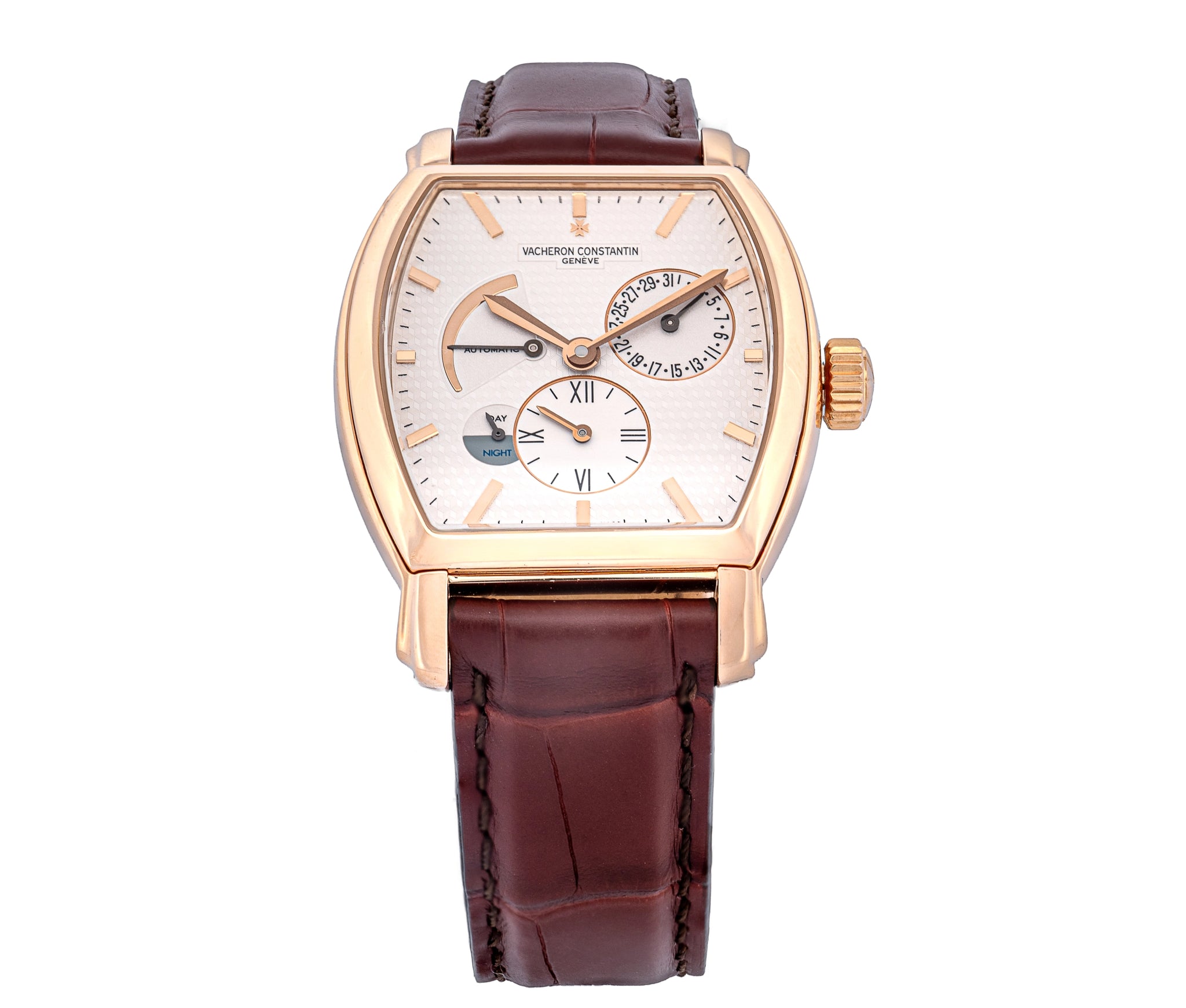 Vacheron Constantin 18K Malte Tonneau Dual Time 36mm