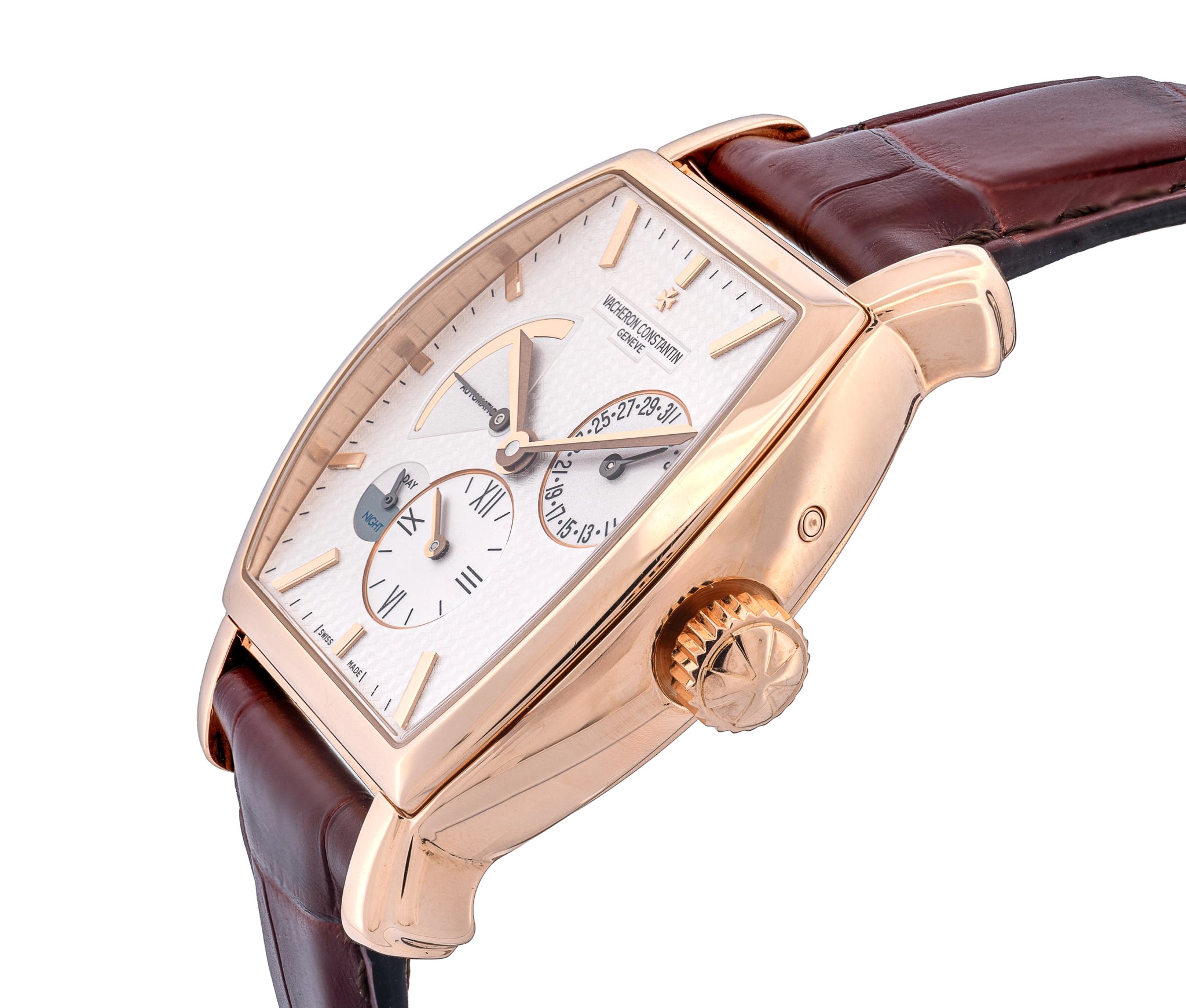 Vacheron Constantin 18K Malte Tonneau Dual Time 36mm