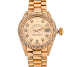 Rolex 18K Yellow Gold Datejust 26 mm Diamond Bezel
