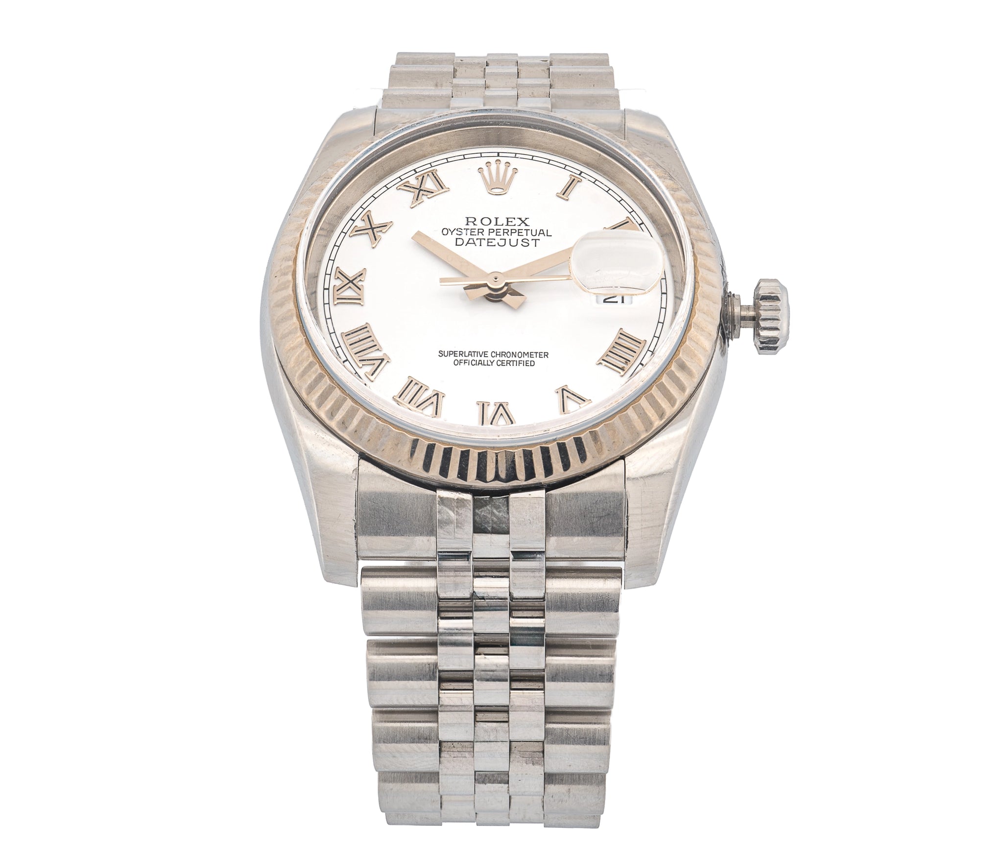 Rolex Datejust White Roman Dial 36mm