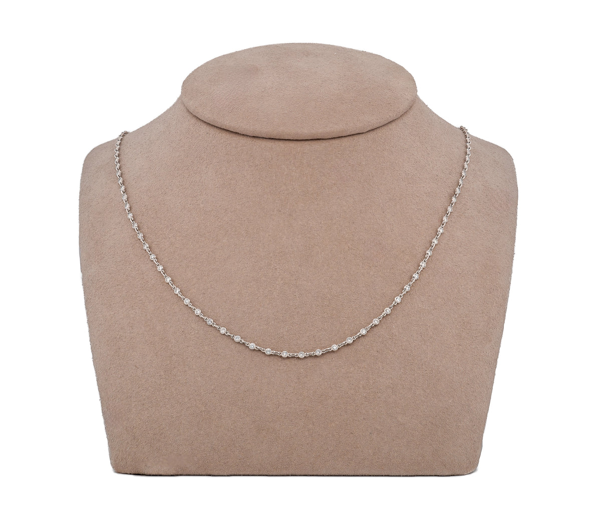Platinum 2.4cttw. Diamonds By The Yard Necklace
