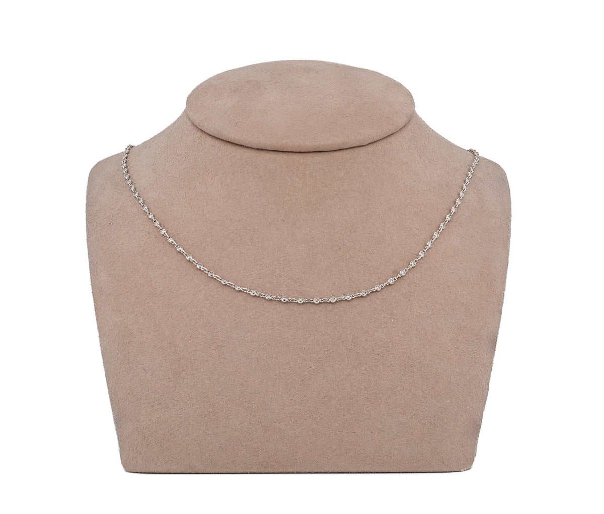 Platinum 1.70cttw. Diamonds By The Yard Necklace