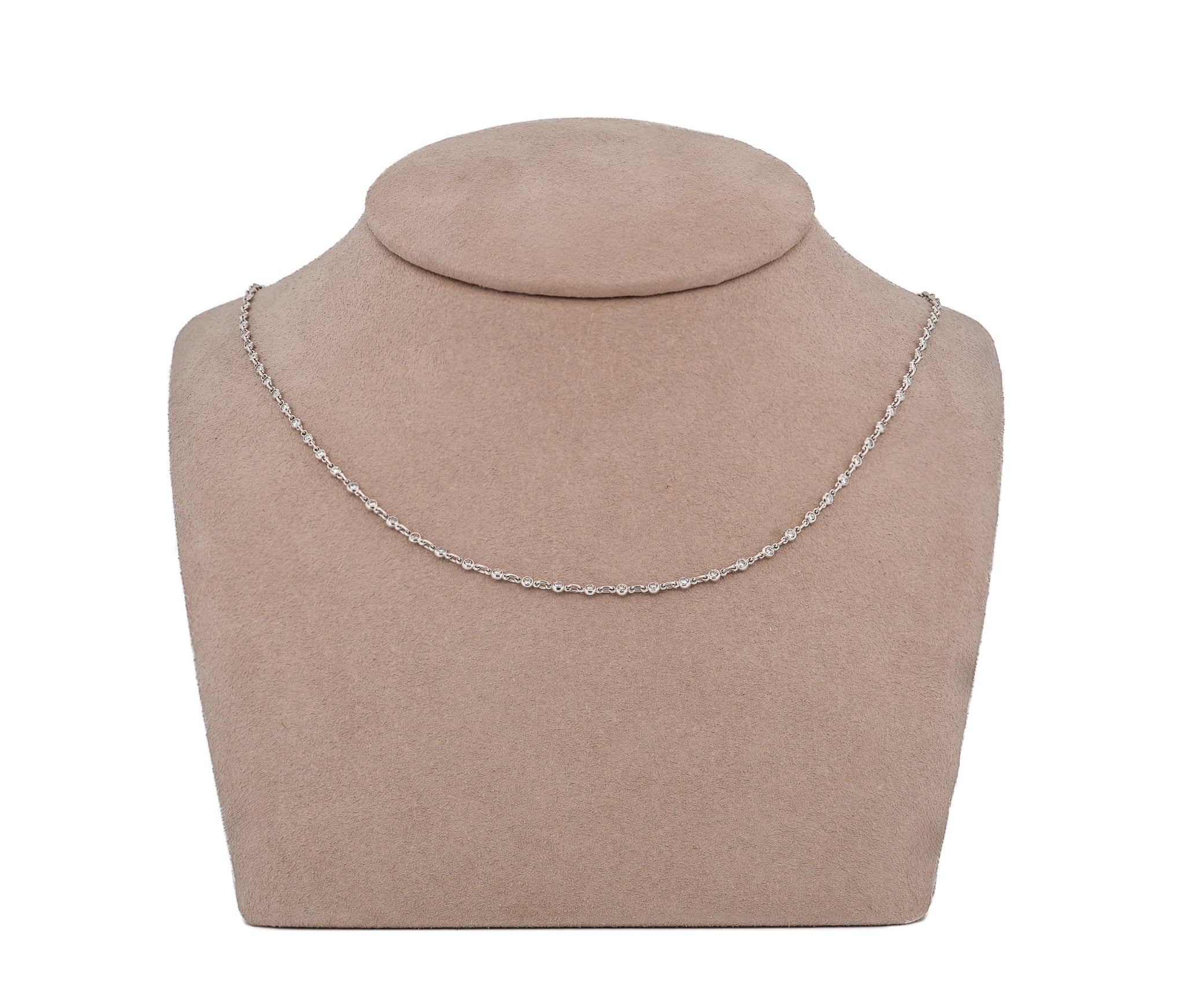Platinum 1.70cttw. Diamonds By The Yard Necklace