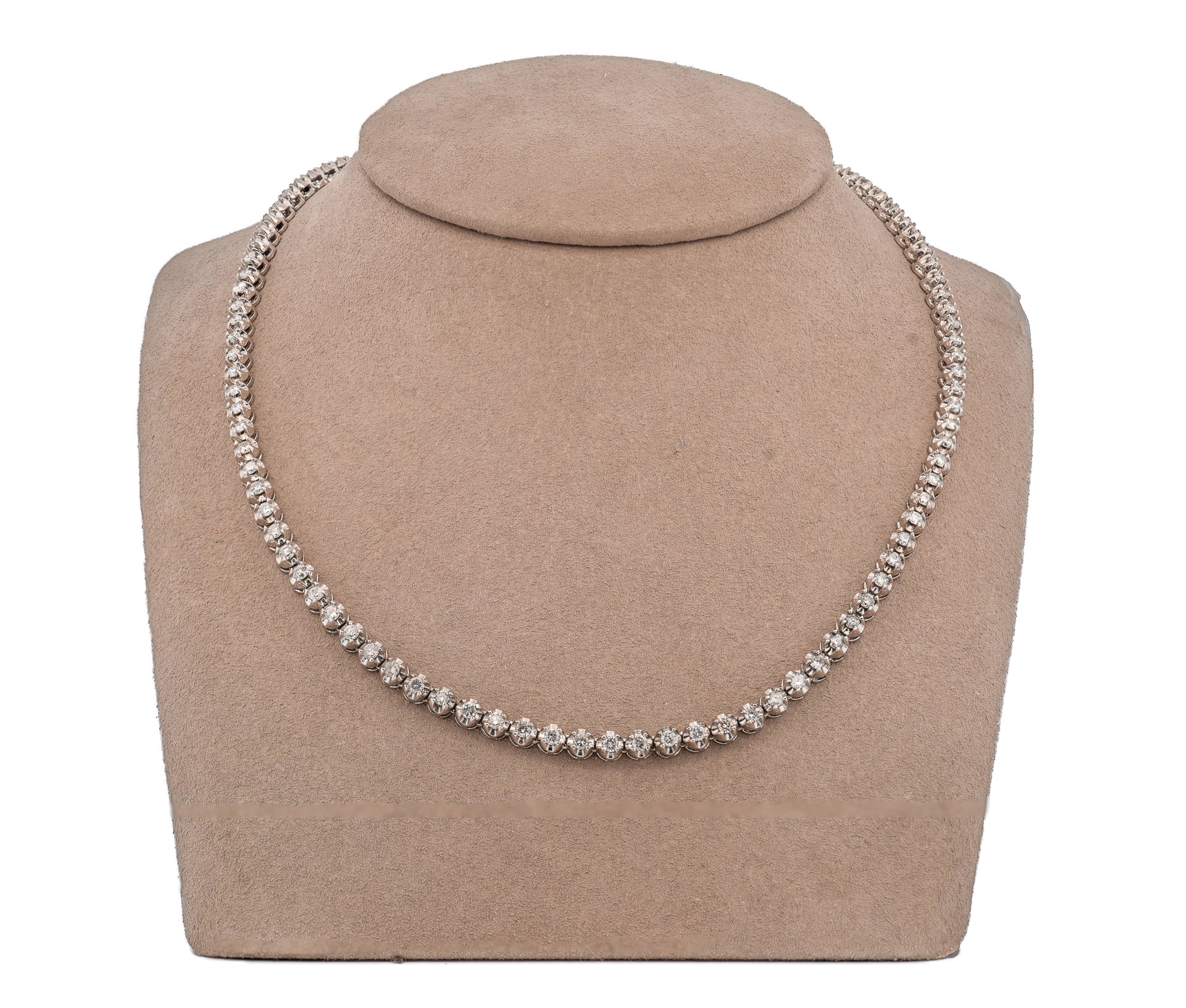 Women's 14K White Gold Diamond Necklace
