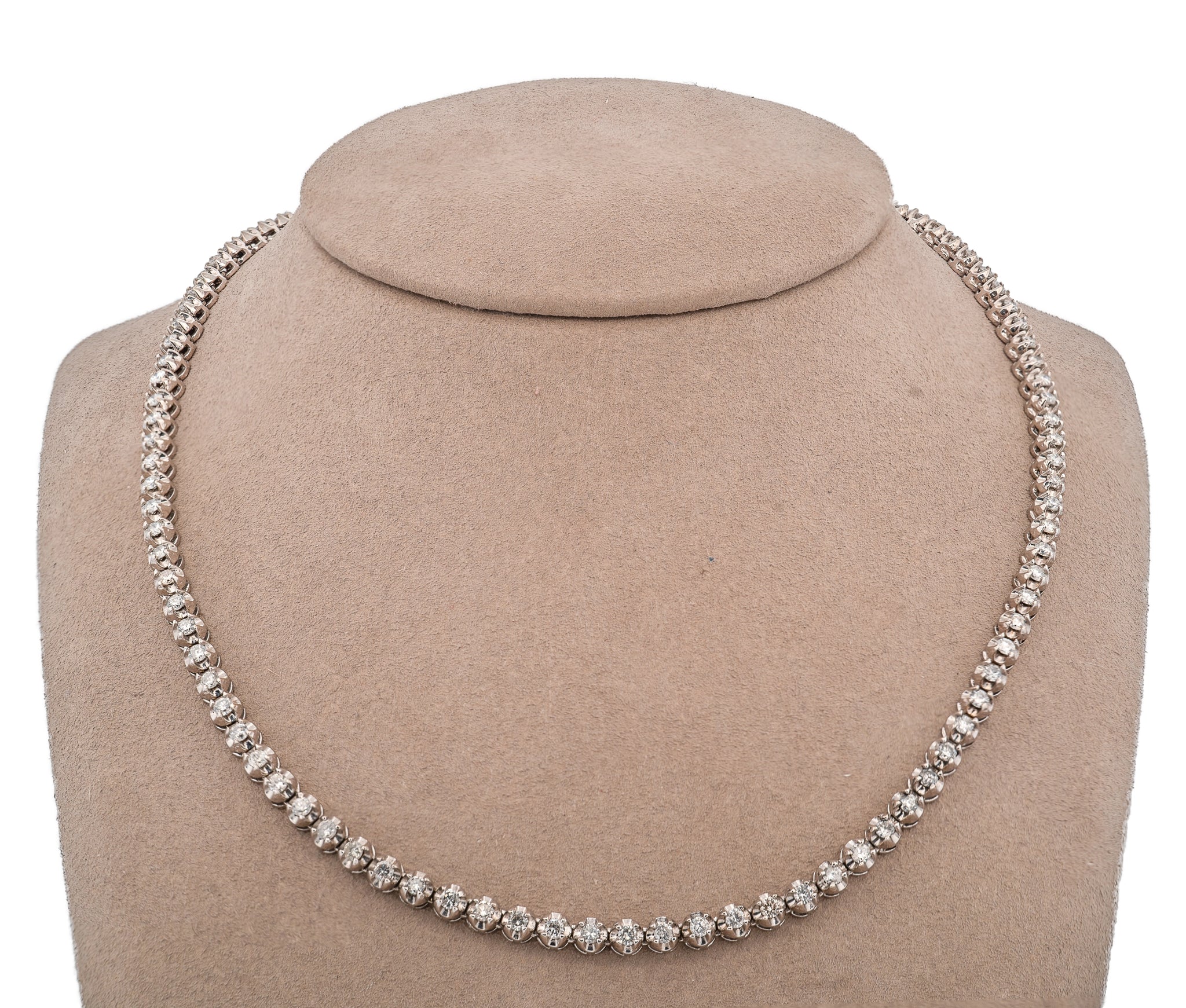 Women's 14K White Gold Diamond Necklace
