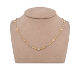 18K Yellow Gold 6.20 CTW Marquise and Round Diamonds By The Yard Necklace