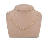 18K Yellow Gold 6.20 CTW Marquise and Round Diamonds By The Yard Necklace
