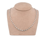Platinum Diamonds By The Yard Necklace (10.00 CTW Round Brilliant)