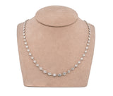 Platinum Diamonds By The Yard Necklace (10.00 CTW Round Brilliant)