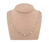 Platinum Diamonds By The Yard Necklace (9.01 CTW  Marquise and Princess Cut)