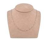 10K Two-Tone 1.40 CTW Diamond and Pink Sapphire Diamonds By The Yard Necklace