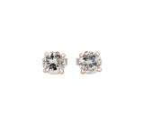 14K White Gold Round Brilliant 1.34 CTW H I1 G I2 GIA Diamond Studs