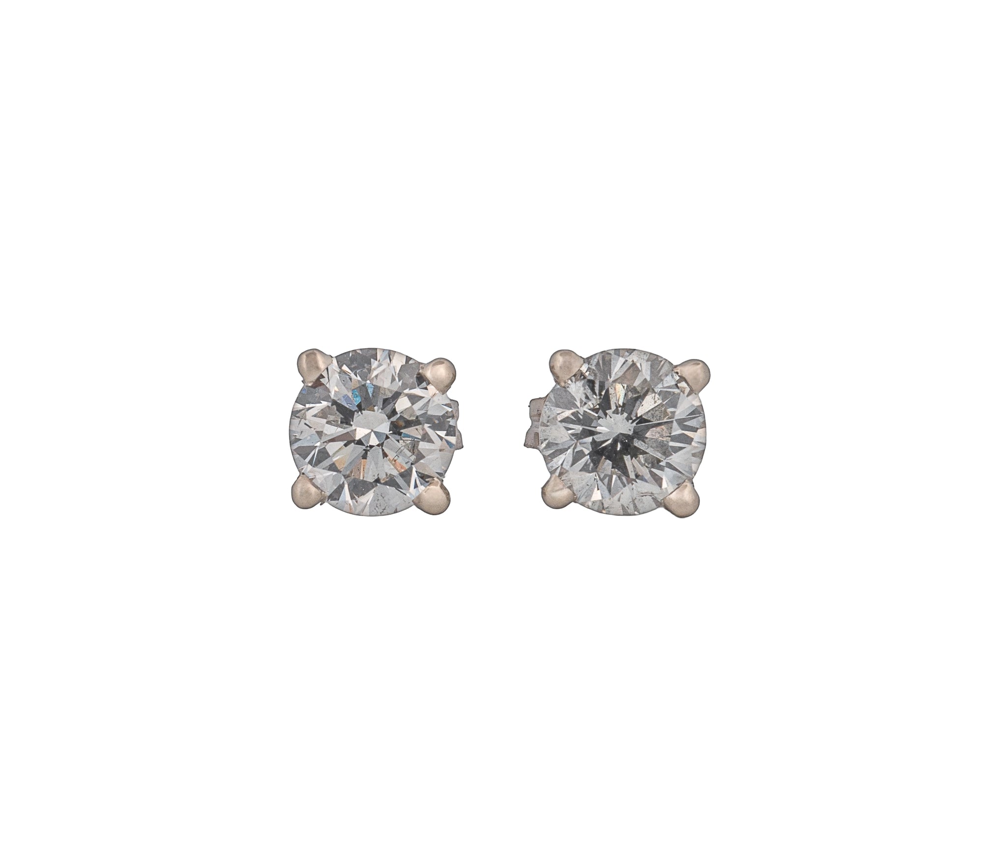 14K 1.30 CTW F SI2 G SI2 GIA Diamond Studs
