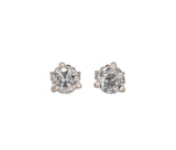 14K White Gold Round Brilliant 1.47 CTW G I1 G I2 GIA Diamond Studs