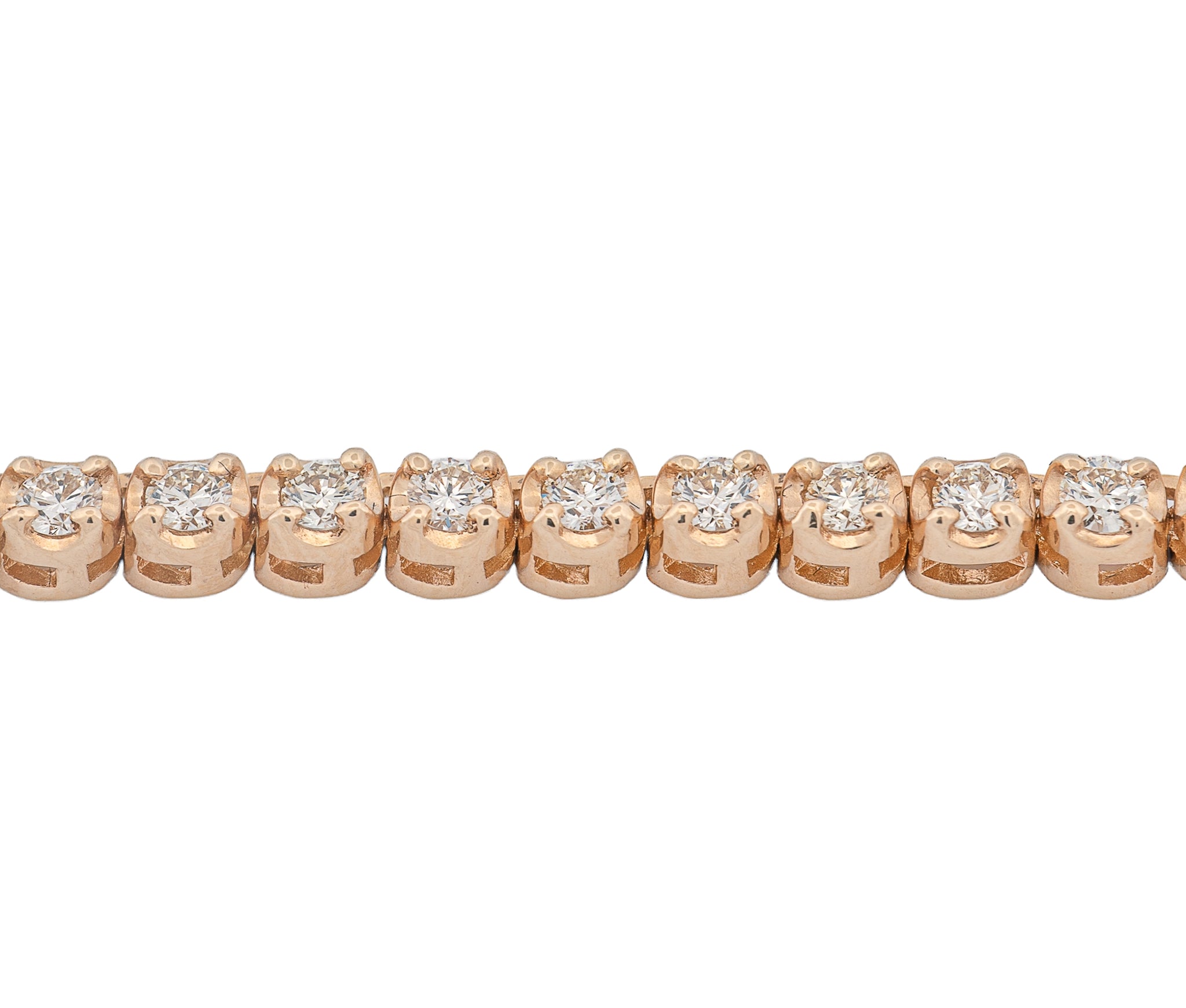 14K Yellow Gold Diamond Tennis Necklace (4.65 CTW)