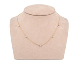 14K Yellow Gold Diamonds By The Yard Necklace (.40 CTW Princess Cut Dia.)