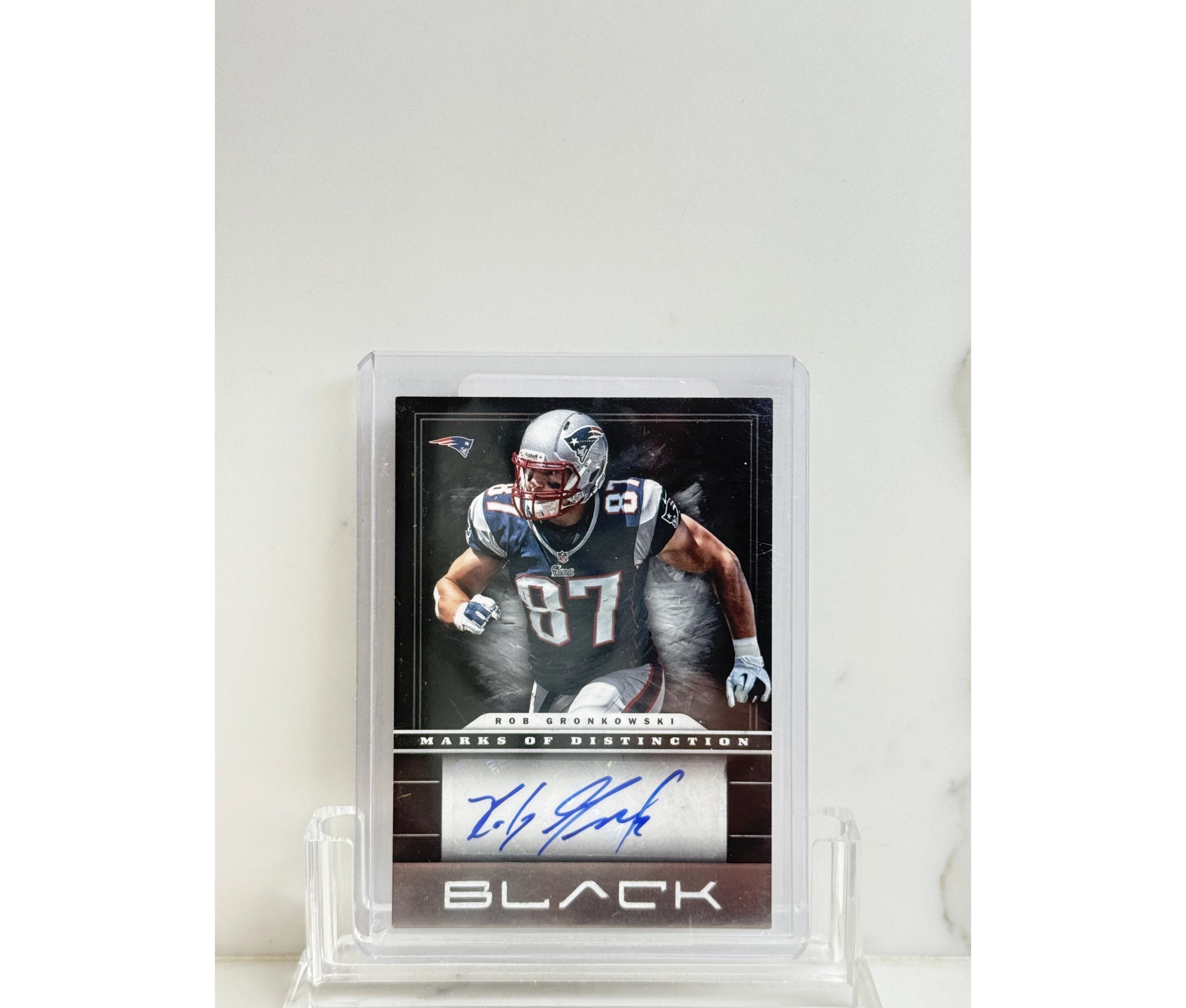 2012 Panini Black Rob Gronkowski Marks of Distinction Auto #/49 Patriots