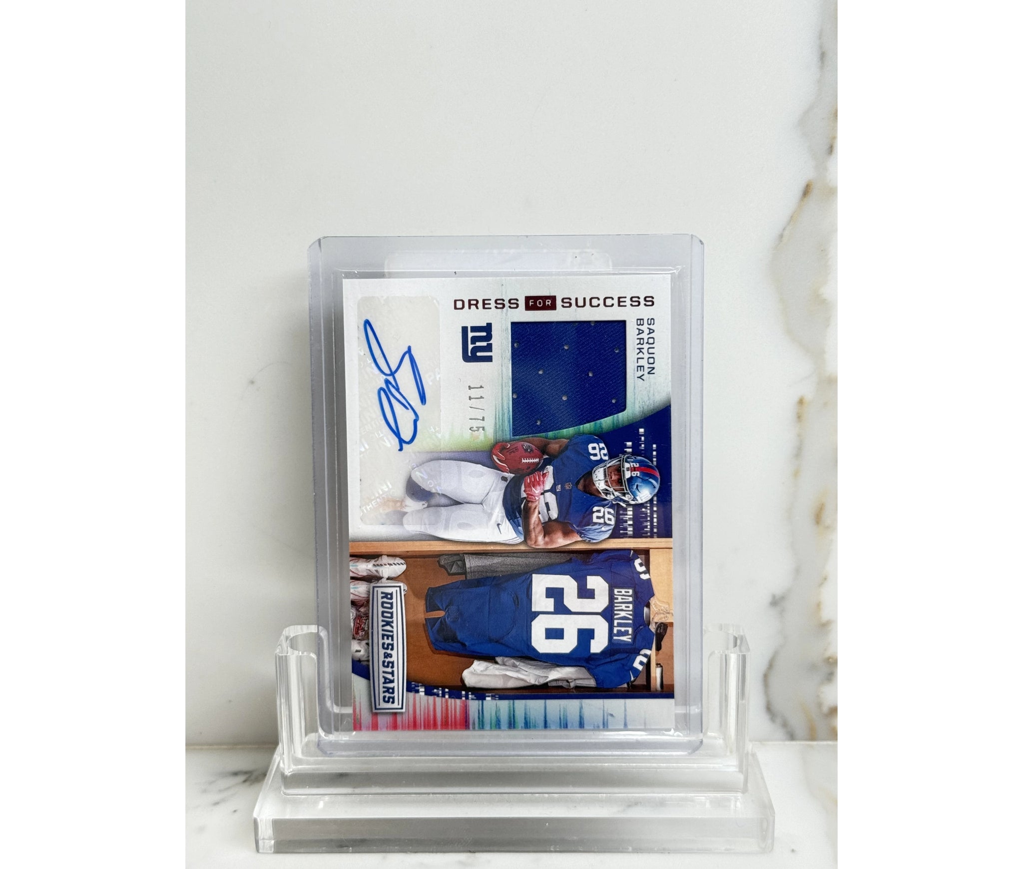 2018 Panini Saquon Barkley Dress For Success Rookie Patch Auto (RPA) /75