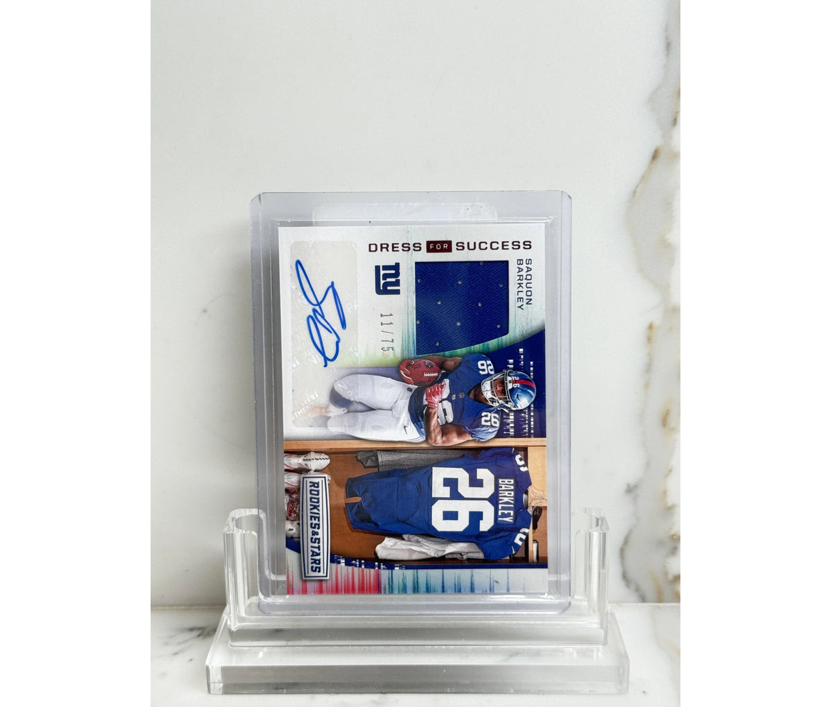2018 Panini Saquon Barkley Dress For Success Rookie Patch Auto (RPA) /75