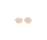 Round Brilliant 0.97 CTW E SI1 E I1 GIA Diamond Studs 14K Yellow Gold