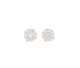 Round Brilliant 1.68 CTW L SI1 N I1 GIA Diamond Studs Platinum Platinum