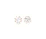 Round Brilliant 1.68 CTW H I2 I I3 GIA Diamond Studs 14K Yellow Gold