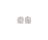 Round Brilliant 2.33 CTW I I1 H I2 GIA Diamond Studs 14K White Gold