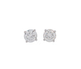 14K White Gold Round Brilliant 1.51 CTW G VVS2 E VS2 GIA Diamond Studs