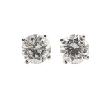 14K White Gold Round Brilliant 1.48 CTW D VS1 G VS1 GIA Diamond Studs