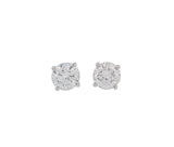 14K White Gold Round Brilliant 1.23 CTW F VS1 G VS2 GIA Diamond Studs