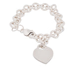 Tiffany & Co. Blank Heart Disc Link Bracelet