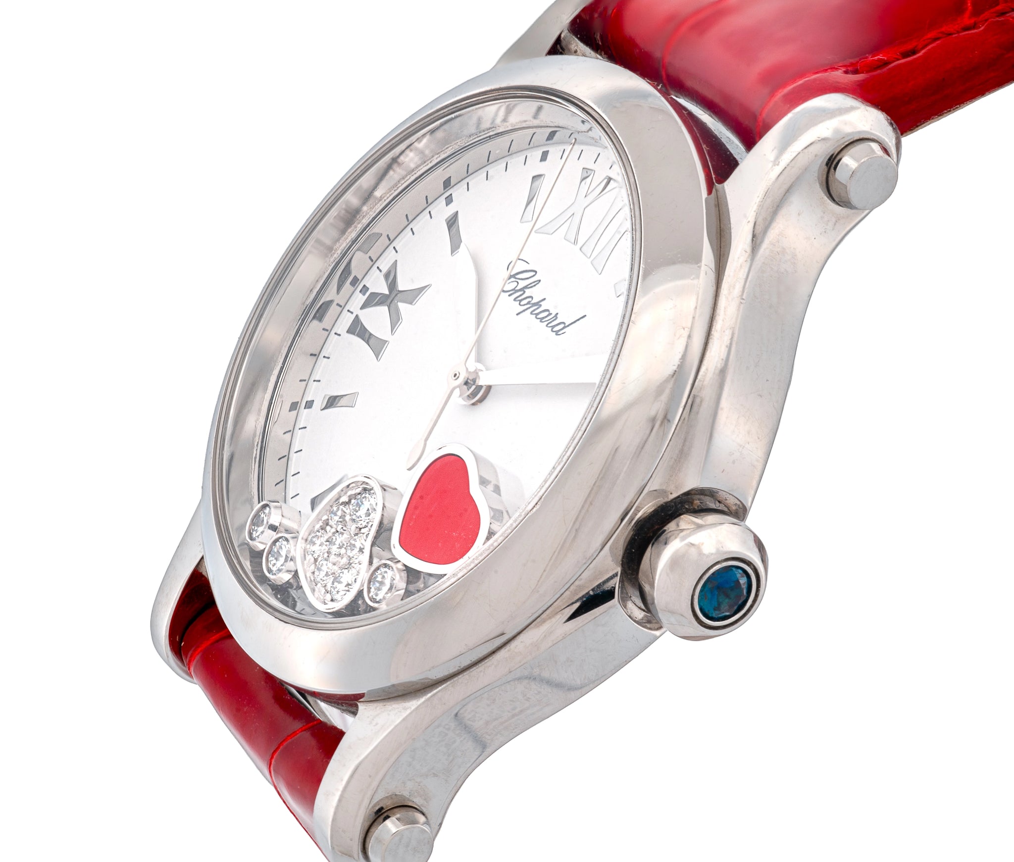 Chopard Happy Sport Stainless Steel Diamond Heart Watch