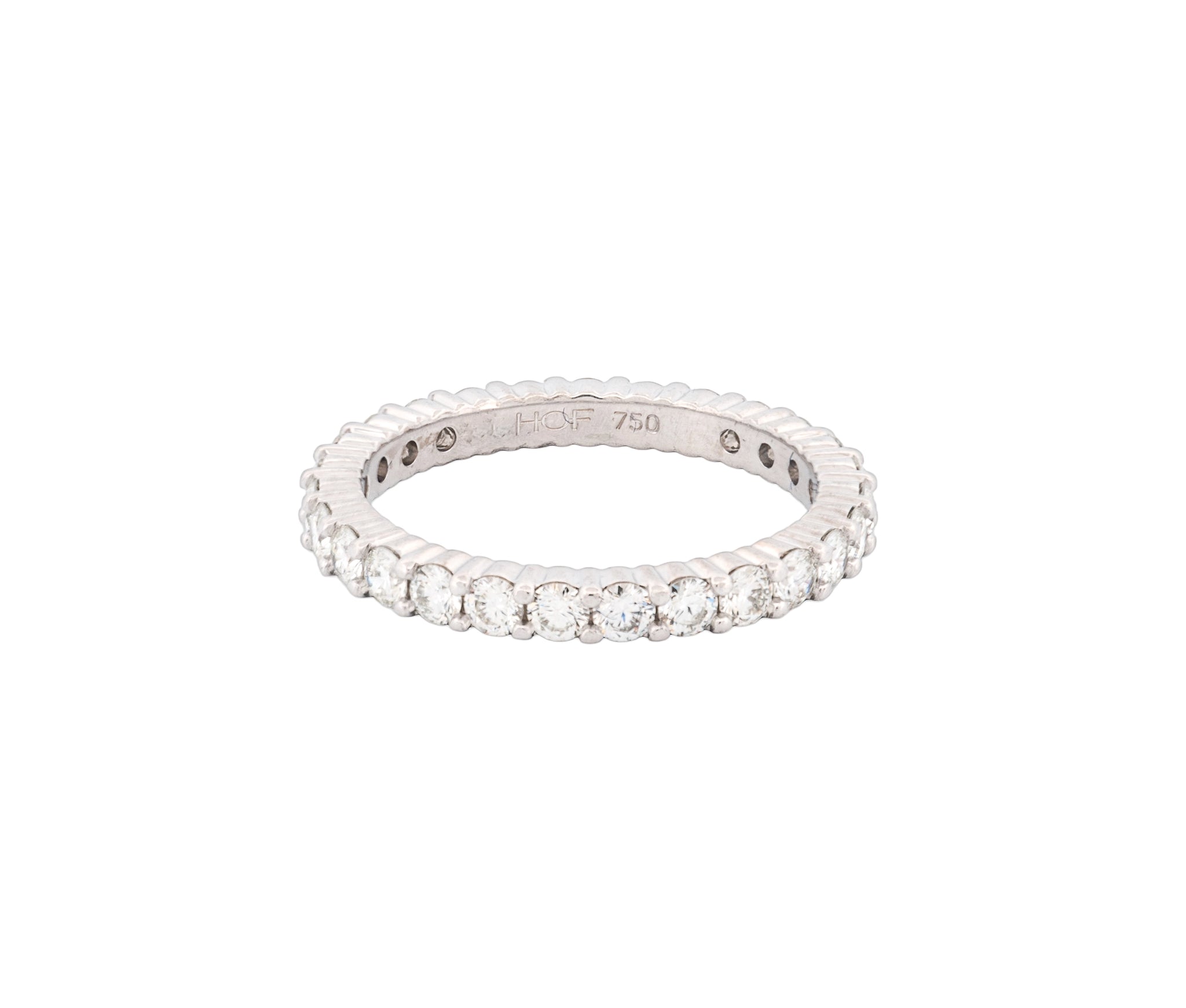 18K White Gold 1.15Ct Diamond Hearts On Fire Multiplicity Eternity Band