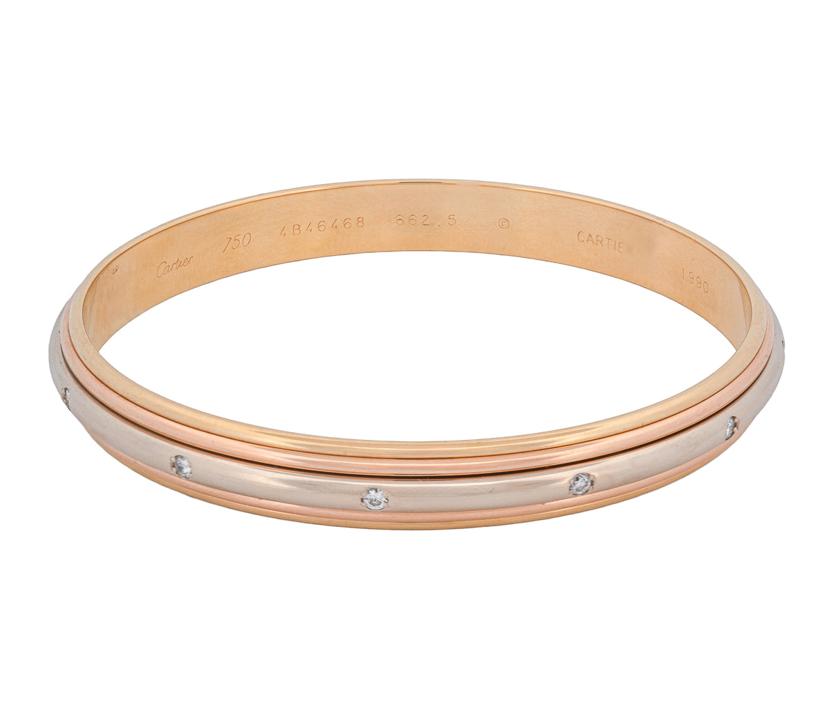 Rare Cartier Saturne Bracelet – 18K Yellow Gold & Diamond