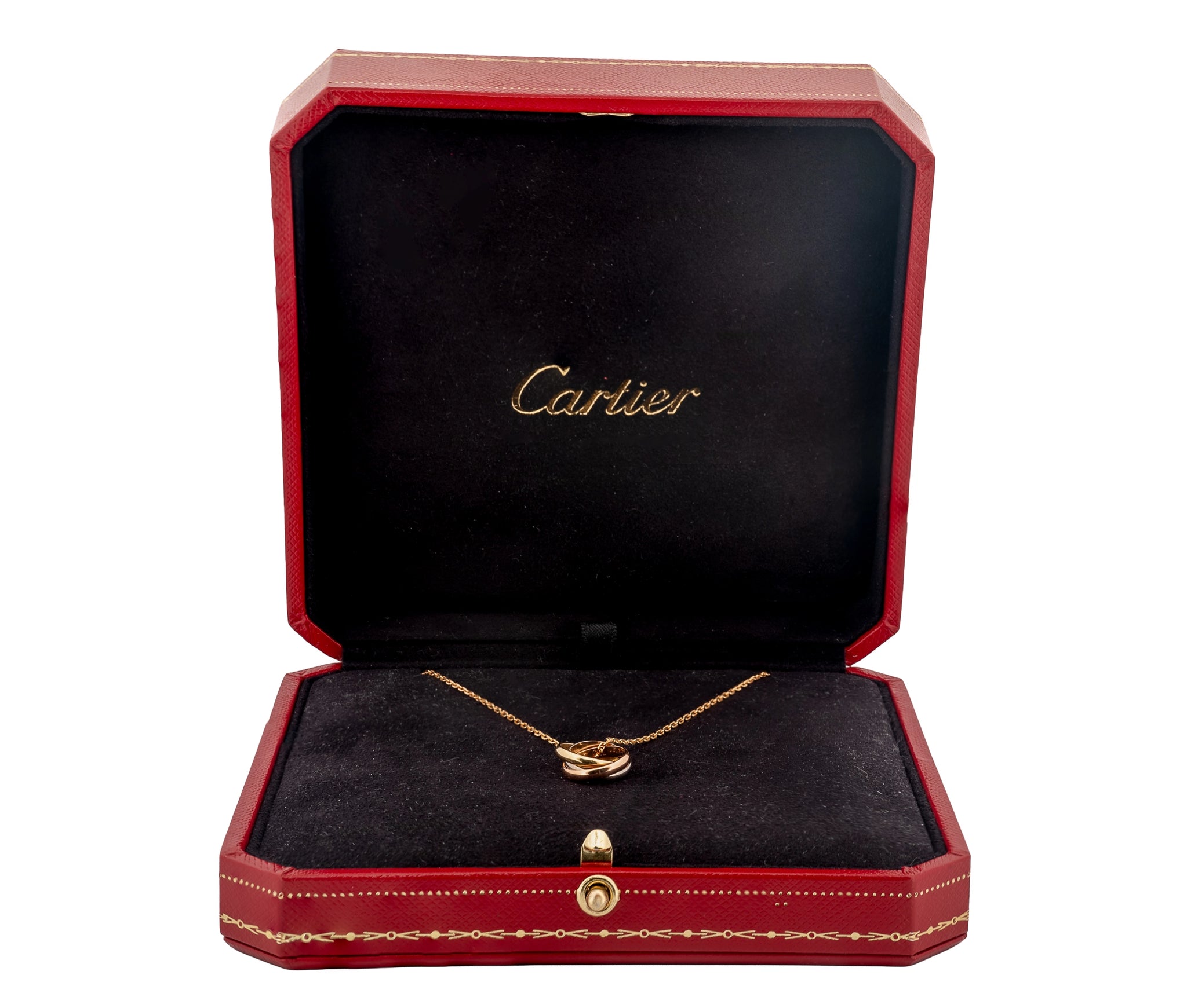 18K Tri-Tone Gold Cartier Trinity Necklace