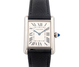 Cartier SS Tank Must SolarBeat, Quartz, Strap, Box and Papers, "As New"