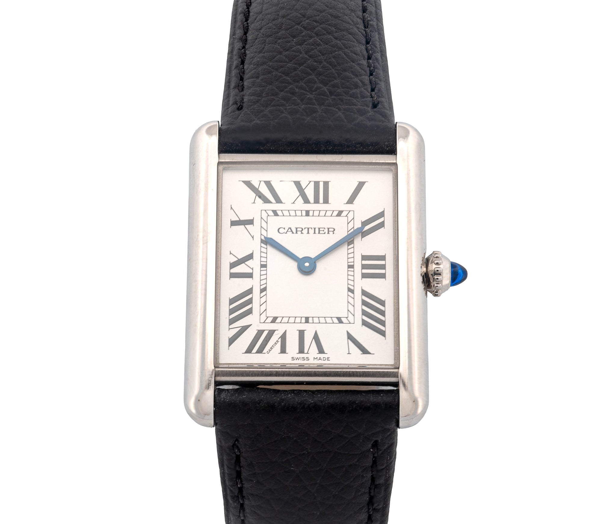 Cartier SS Tank Must SolarBeat, Quartz, Strap, Box and Papers, "As New"