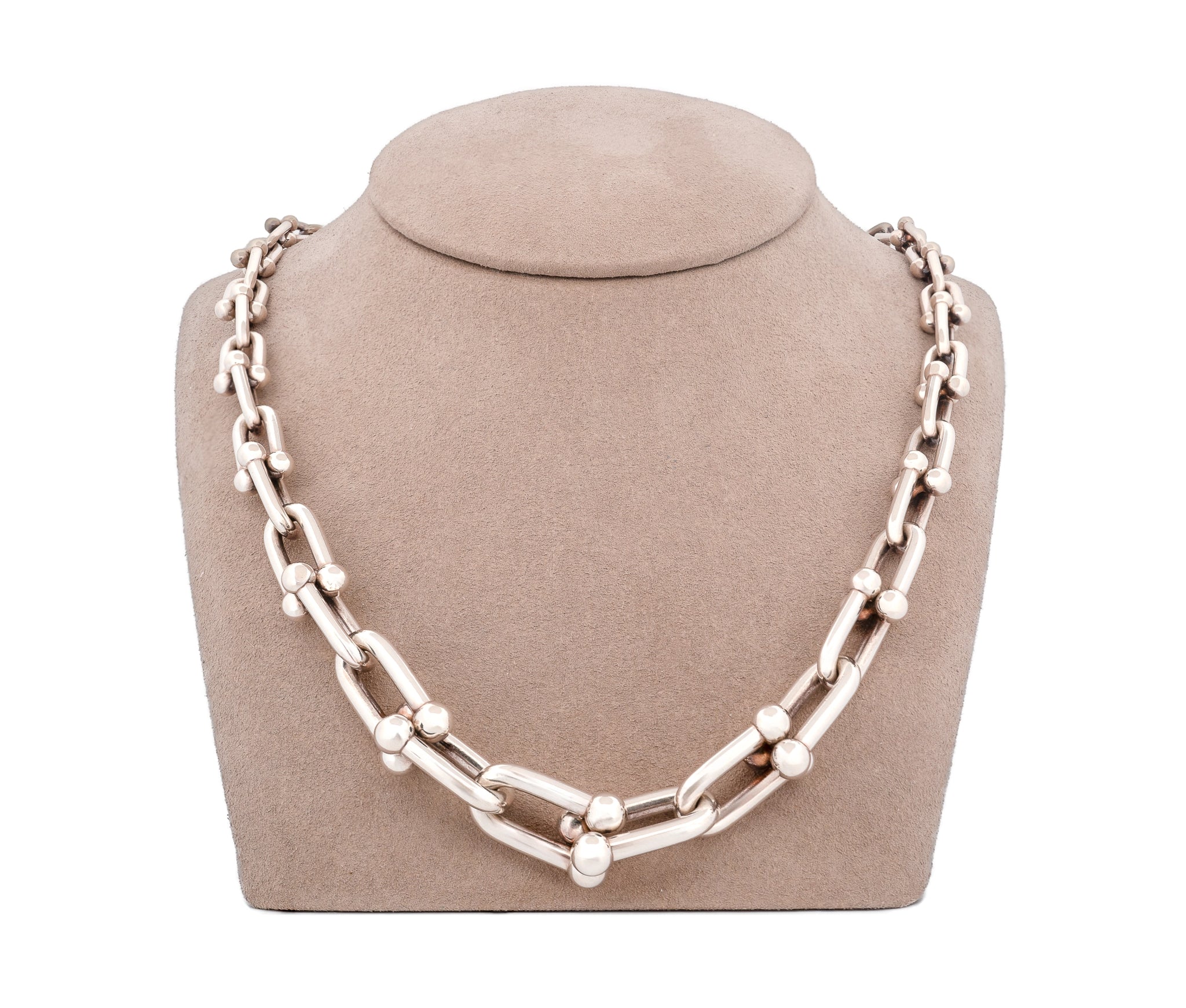 Tiffany & Co. Sterling Silver Hardware Grad Link Necklace