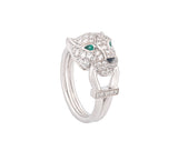 Cartier Panther Ring 18K White Gold w/Pave Diamonds
