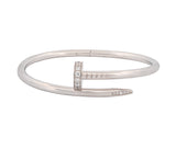 Cartier Juste un Clou Diamond White Gold Bracelet Size 16