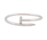 Cartier Juste un Clou Diamond White Gold Bracelet Size 16