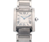 Cartier Tank Française Midsize 31mm Stainless Steel White Roman Dial Quartz Watch W51011Q3 with Box & Papers