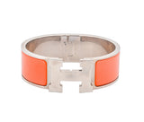 Hermès  Enamel Clic Clac H Bangle Bracelet Orange