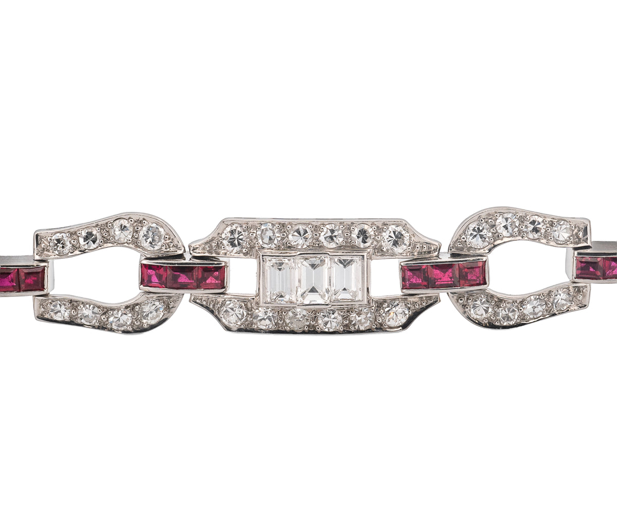 Platinum Ruby & 3.50cttw. Diamond Bracelet
